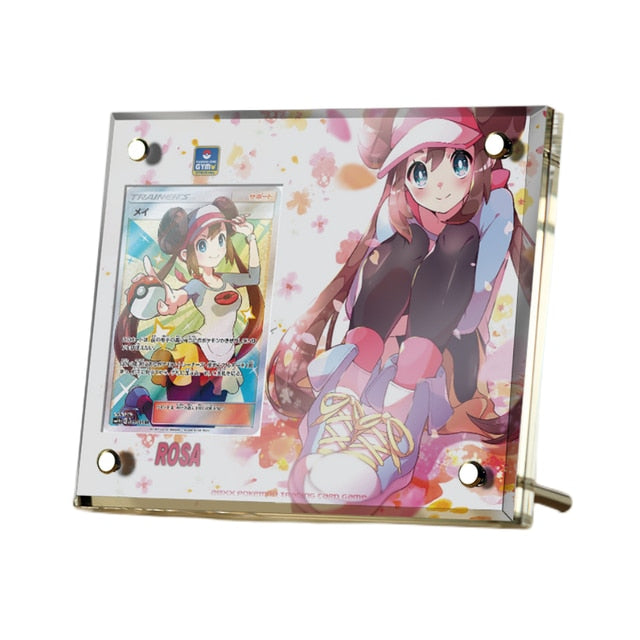 Supporto per esposizione in mattoncini per carte anime Pokémon PTCG
