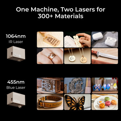 xTool S1 + Kit laser IR da 1064 nm: Incisore e Taglierina Laser a Diodi Chiusi