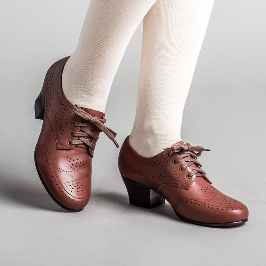 Mocassini Oxford Claire anni '40 (Marrone)