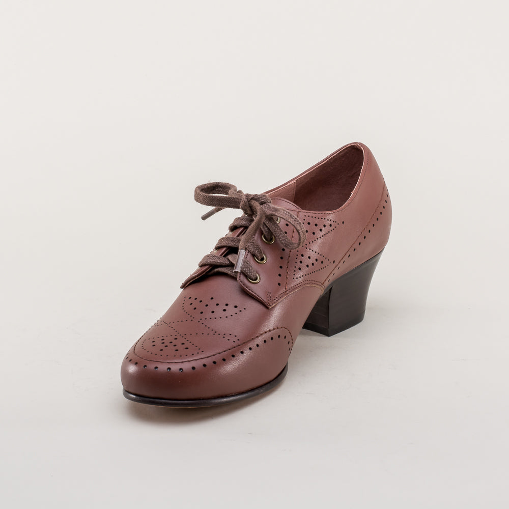 Claire 1940s Oxfords (Brown)