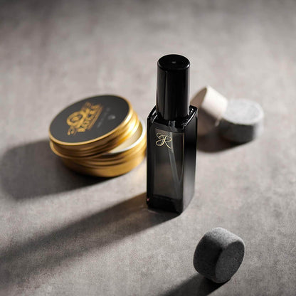 L'essentiel pour Monsieur - Coffret Cadeau Pierres à Whisky et Trousse de Toilette