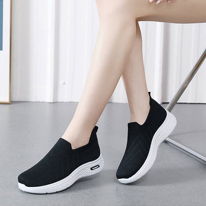 Women's Mesh Slip-On Sneakers | Breathable Lightweight Flat Walking Shoes