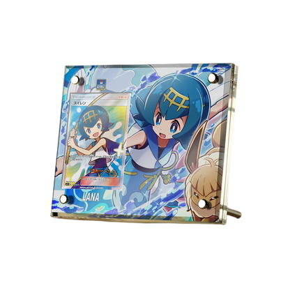 Supporto per esposizione in mattoncini per carte anime Pokémon PTCG