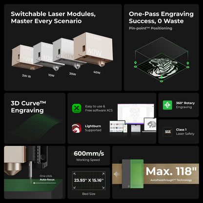 xTool S1 Taglierina laser a diodi racchiusa