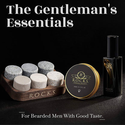 L'essentiel pour Monsieur - Coffret Cadeau Pierres à Whisky et Trousse de Toilette