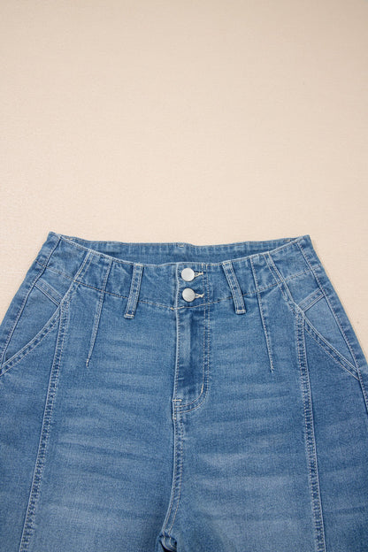 Hana Wash Cuffed Barrel Jeans