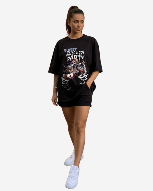 Maglietta da donna oversize G West per festa di Halloween