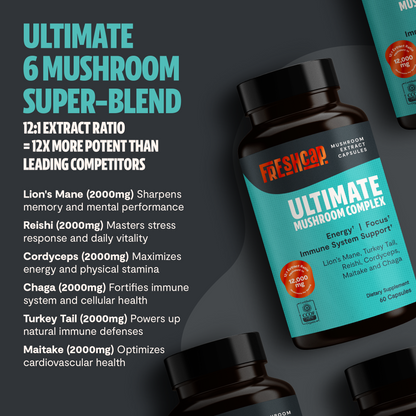 Integratore Mushroom Complex — 10 Funghi Funzionali per Immunità e Concentrazione
