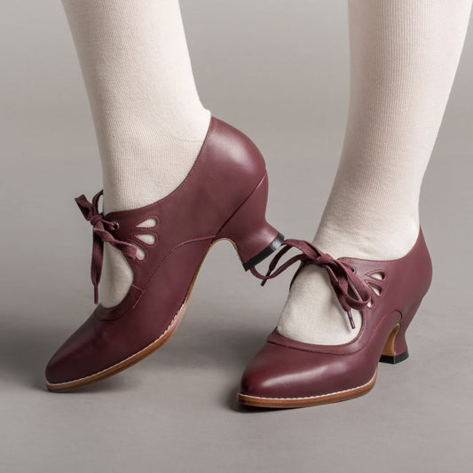 Scarpe in pelle modello Gibson Edwardian (Borgogna)