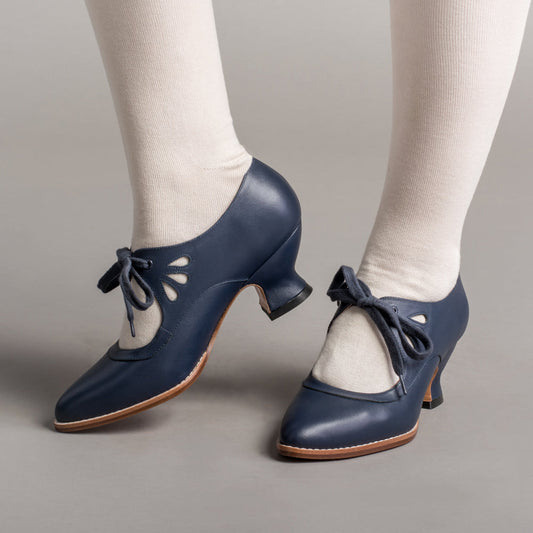 Scarpe in pelle modello Edwardian Gibson (blu navy)