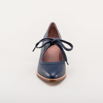 Gibson Edwardian Leather Shoes (Navy)