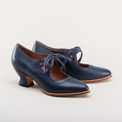 Gibson Edwardian Leather Shoes (Navy)