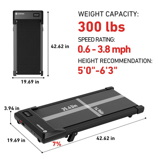 Tapis Roulant Inclinabile Pieghevole DeerRun Q2 per Camminata con Telecomando