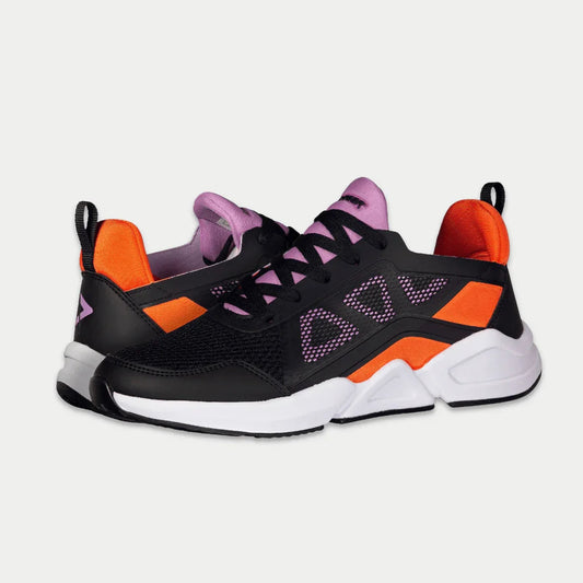 LA Gear Tarzana Lowtop da donna | Nero x Arancione