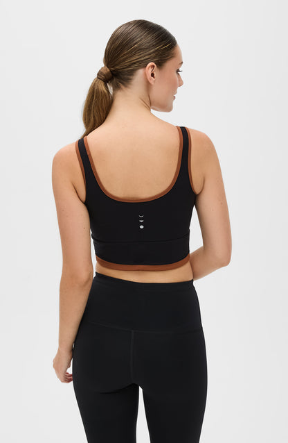 Reggiseno Lisse Castano/Nero
