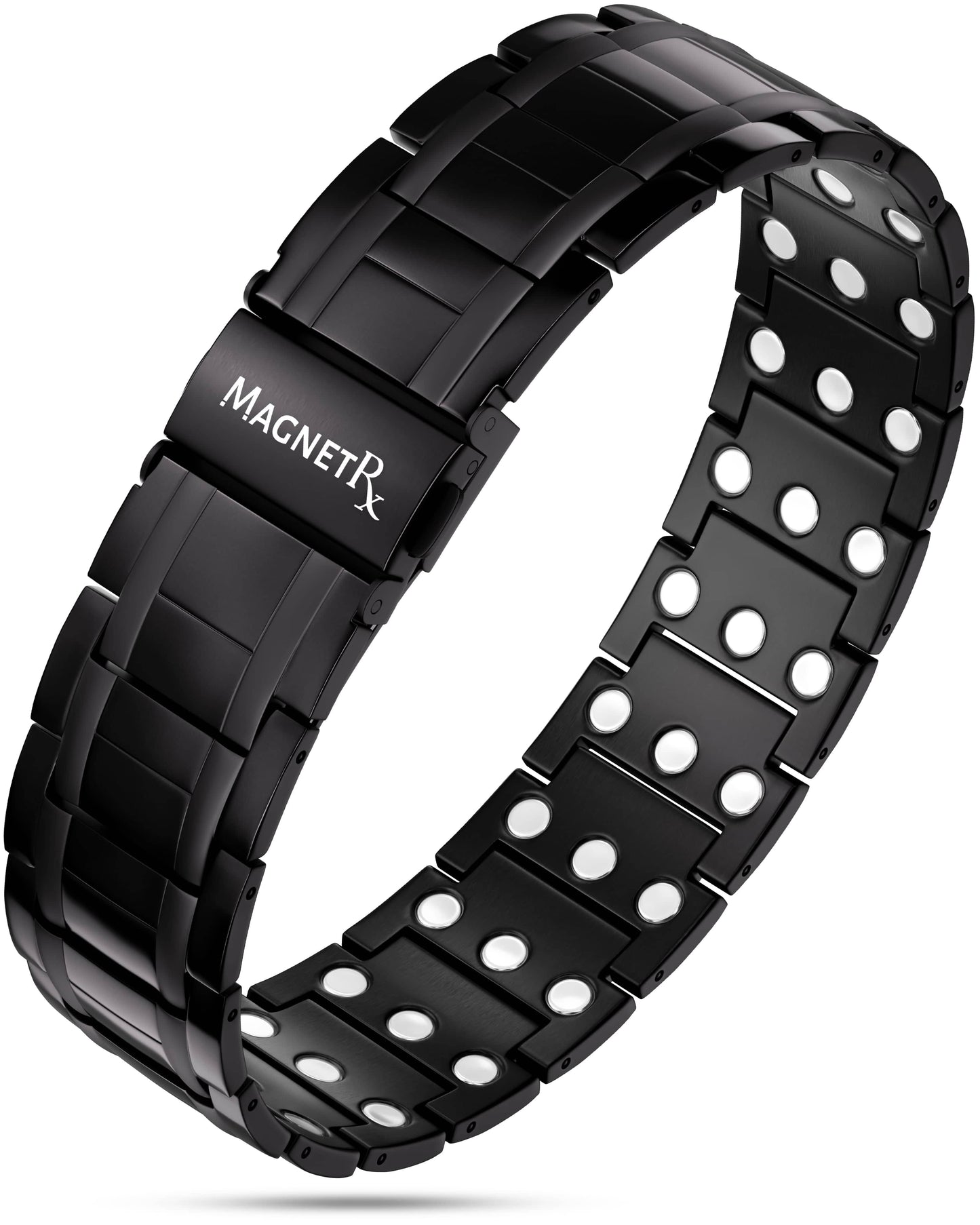 Bracciale Magnetico in Titanio a Tripla Forza da Uomo (Nero)