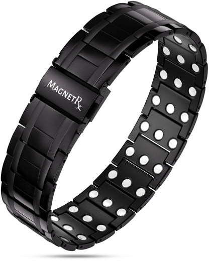 Bracciale Magnetico in Titanio a Tripla Forza da Uomo (Nero)