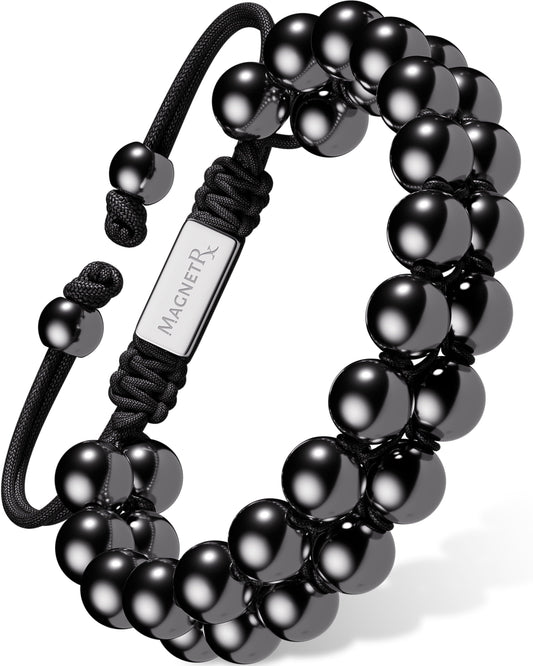Bracciale doppio giro in ematite magnetica ad alta potenza