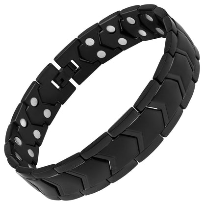 Bracciale Magnetico Terapeutico Ultra Forte a Catena Freccia Nera