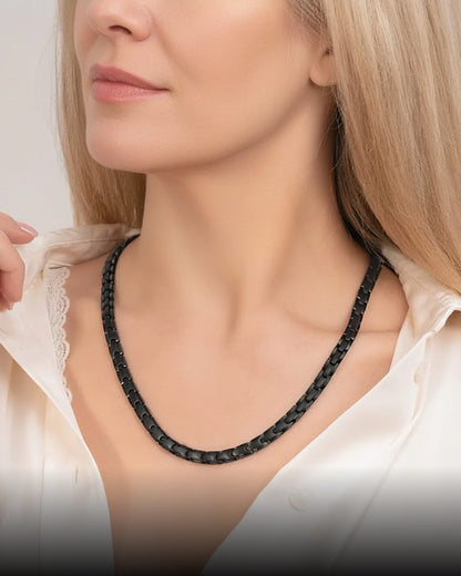 Potente collana magnetica in titanio nero
