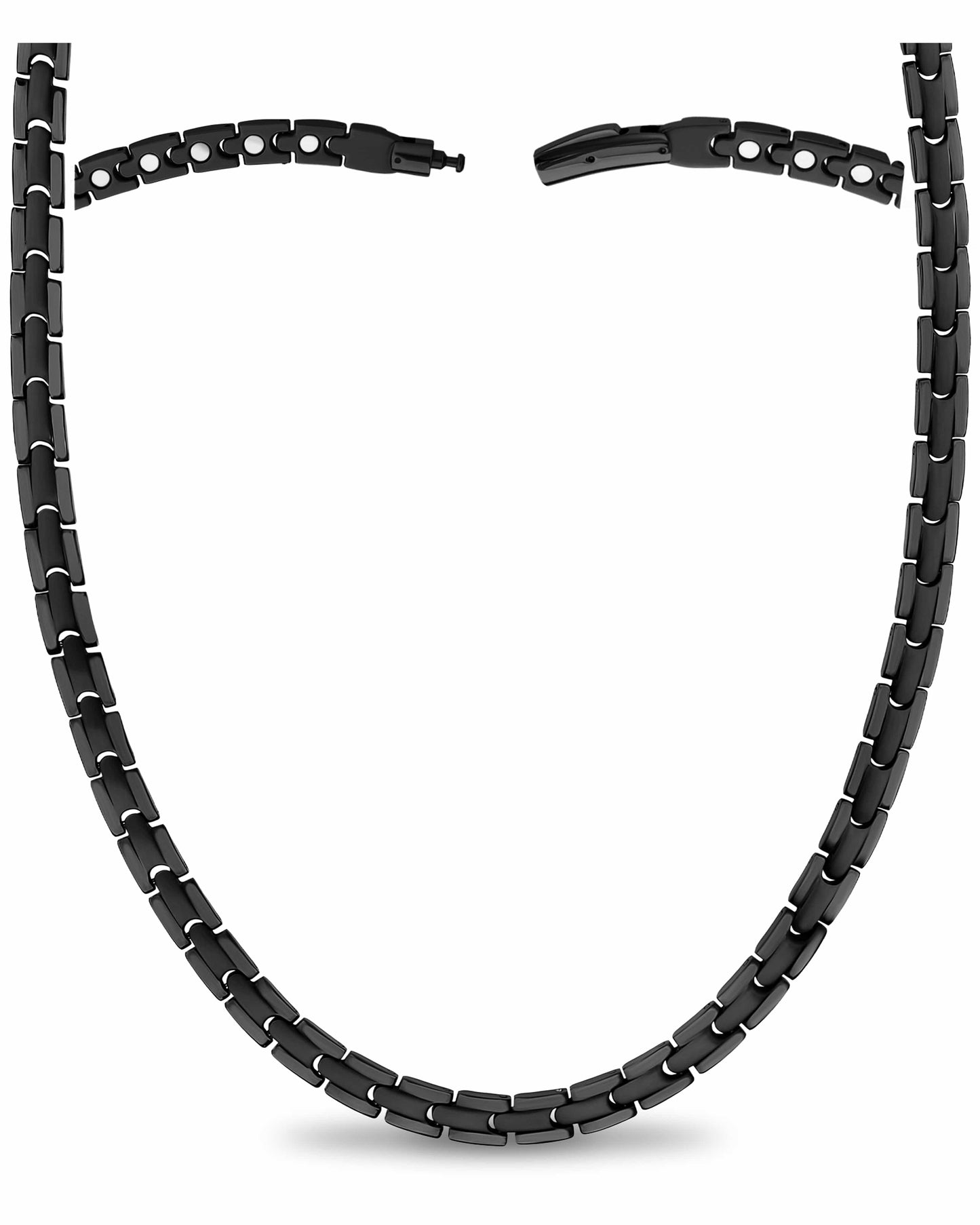 Potente collana magnetica in titanio nero