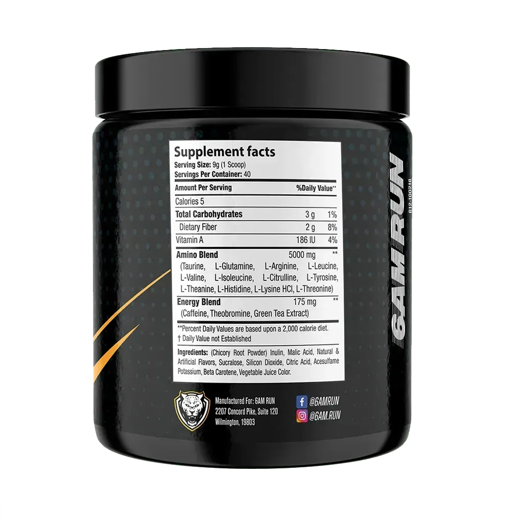Polvere pre-allenamento per la maratona — Integratore per resistenza ed energia | 6AM Run