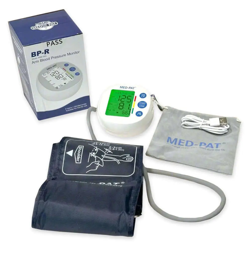 Misuratore di pressione Med-Pat BP-R Round | Apparecchio digitale automatico per la pressione – Autorizzato dalla FDA