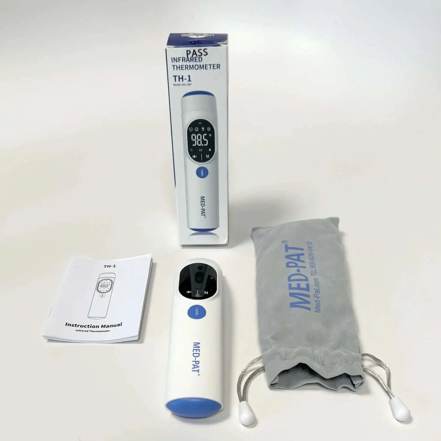 Med-Pat TH-1 Termometro Digitale a Infrarossi – 4-in-1 Orecchio e Fronte | Approvato dalla FDA