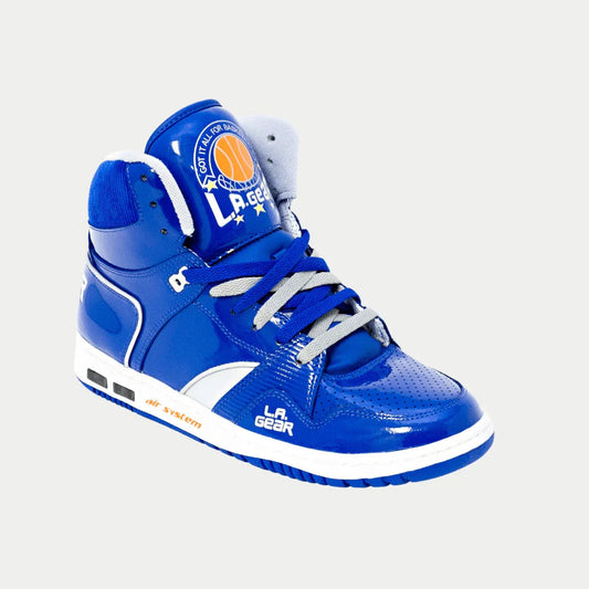 LA Gear Scarpa da ginnastica alta vintage da uomo Star Shooter | Blu