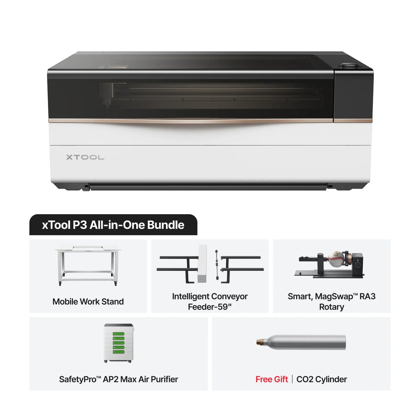 xTool P3 80W - Taglierina Laser CO2 di punta con automazione intelligente