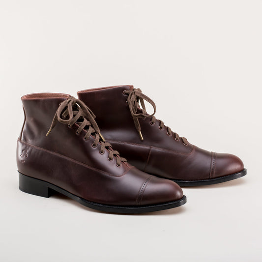Stivali stringati vintage da uomo Noble (Cordovan)